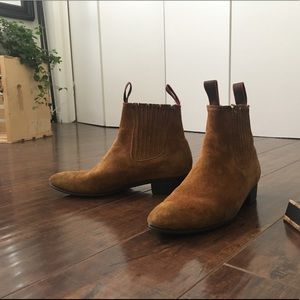 Cognac Leather Boots | 6.5